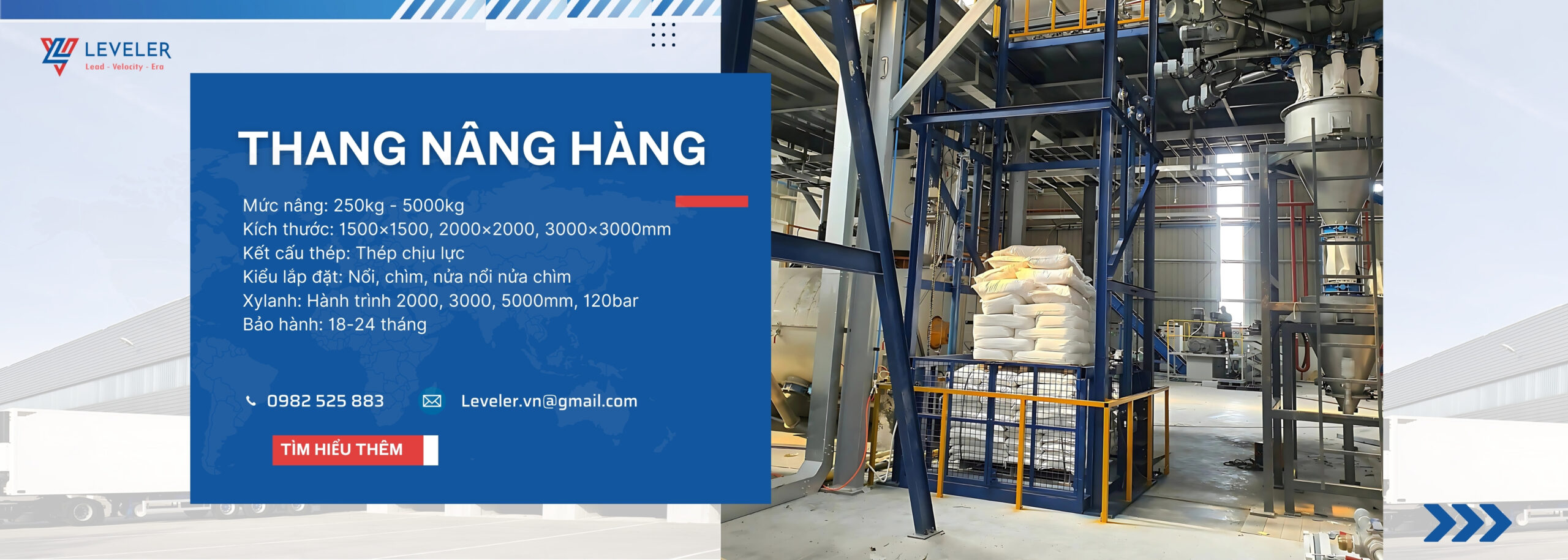 LEVELER cung cấp thang nâng hàng